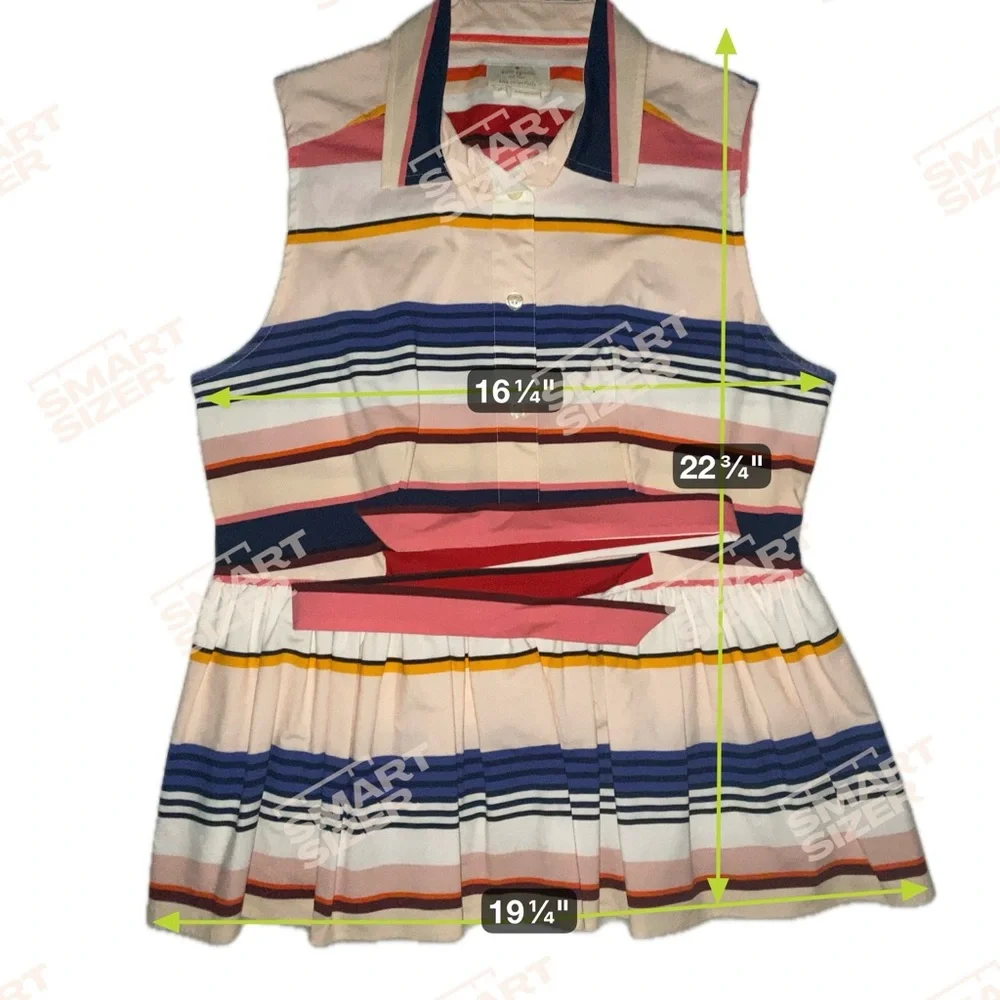 Kate Spade New York Spring 2017 Ready-to-Wear... live Colorfully Top Size M - Picture 10 of 12